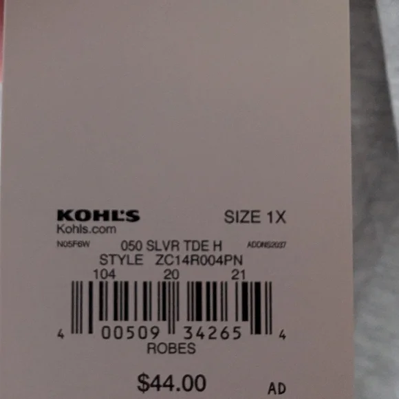 Gray Zip-Up Robe - Picture 6 of 9